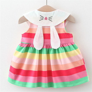 Articles les plus vendus, robe de fantaisie rose arc-en-ciel de haute couture pour bébé fille avec personnage de dessin animé, fabriquée en Chine - Product Image 1