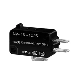 NNC micro switch NV-16 pin plunger 125v/250v tactical microswitch 16 amp for home appliances