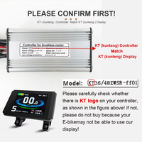 Afficheur couleur KT LCD8H pour vélo électrique 24V 36V 48V, prise SM WP 5 broches, compteur de vitesse USB pour kit de vélo électrique avec contrôleur KT