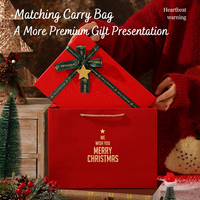 Boîte cadeau de Noël rouge, emballage de Noël avec ruban, écharpe, tasse isotherme, boîte cadeau pour la veille de Noël