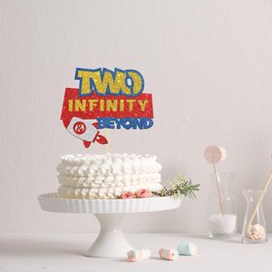 Decorazione per Torta 'Two Infinity and Beyond' a Tema Spaziale per Feste di 2° Compleanno, Baby Shower per Bambini e Bambine - Product Image 5