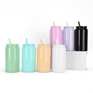 16Oz boisson froide prêt à expédier tasse à café colorée en plastique peut pour UV DTF Wrap gobelets à boire - Product Image 2