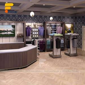 Dispositivo di vendita al dettaglio di abbigliamento da Golf moderno negozio sportivo personalizzato espositore Boutique negozio di abbigliamento Design di Layout di mobili interni - Product Image 5