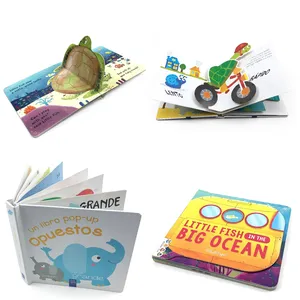Tablero de libros personalizado de fábrica para niños, tablero de cartón 3D Pop-up, impresión de libros de historia en inglés para niños