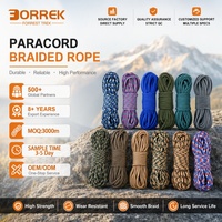 Paracord de Color Personalizado Tipo III 2mm 3mm 4mm 7 Hilos Nylon Poliéster OEM a Granel para Fabricación de Pulseras de Supervivencia, Cordones y Uso Táctico
