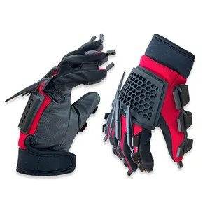 Industrial Heavy Duty Impact Mechanics Gloves TPR Protection Safety Working Cut Resistant Gloves Customized Spandex Logo Red MT