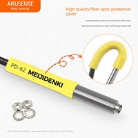 AKUSENSE Optical Sensor Amplifier PD-62 PT-62 Probe serat kabel menyebarkan balok refleksi M6 serat optik netral Sensor Probe