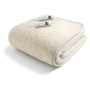 COMFORT 16800 Imetec - Manta Acolchada de Lana Merino Beige, Tamaño Doble, Control de Temperatura, Manta Interior Confortable - Product Image 1