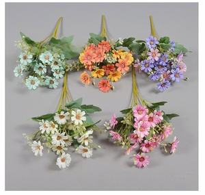 Seda simulada de alta calidad Gerbera Shasta Uv Daisy Artificial Mini Manzanilla eucalipto flor <span class=keywords><strong>Cosmo</strong></span> ramo - Product Image 6