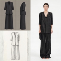 Ensembles de costumes pour femmes, vêtements de bureau pour femmes, vêtements en polyester, vêtements d'entreprise, OEM ODM
