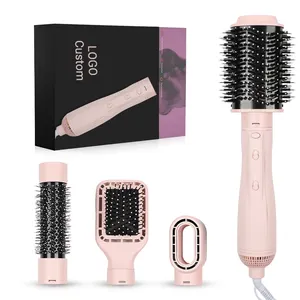 Factory Wholesale 4 in 1 Multi Function Straight Hair Comb and Styler Volumizer with Negative Ion Air Brush Hair