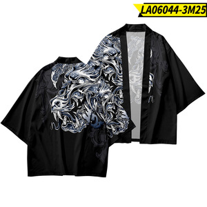 Cardigan samouraï japonais Yukata femmes hommes Cosplay Haori mode Harajuku Design Dragon imprimé Kimono traditionnel <span class=keywords><strong>Anime</strong></span> grande taille - Product Image 4