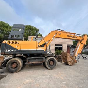 Excavadora de Ruedas Hyundai 210 Usada a Bajo Precio, 21 Toneladas, Original de Corea, Buen Estado, 4x4, Excavadora Usada Hyundai 210w-9 - Product Image 2