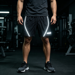 Pantalones Cortos Deportivos Reflectantes Personalizados con Impresión, Corte Regular, Ligeros, Casuales, para Gimnasio y Running, Fabricante de Ropa OEM - Product Image 3