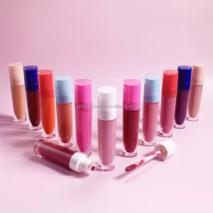 Penjualan Terbaik tahan air tidak lengket cangkir 24 jam tahan lama pigmen tinggi lipstik cair tikar lipstik Matte cair