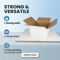 Boîtes d'expédition et de déménagement en carton ondulé recyclable, grand format, avec logo personnalisé imprimé, pour articles de boisson et éponges