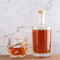Bouteilles en verre pour vin, whisky, brandy et spiritueux, avec bouchons, vente en gros OEM en Chine