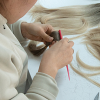 Double bande de cheveux humains en gros, Invisible et sans couture, Extensions de cheveux vierges russes