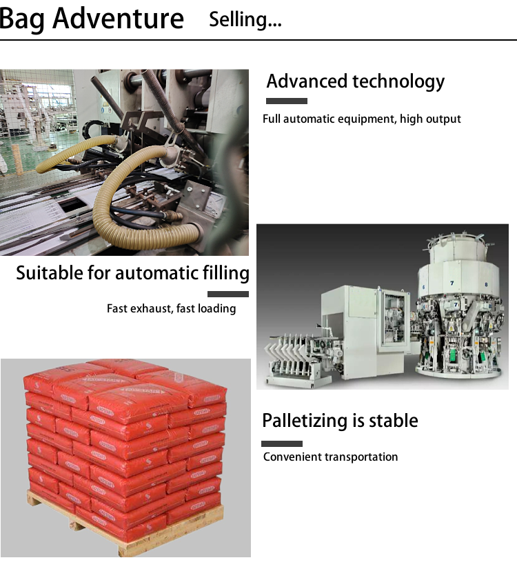 20kg - 50kg Polypropylene Valve Cement Bag Laminated Empty PP Bags