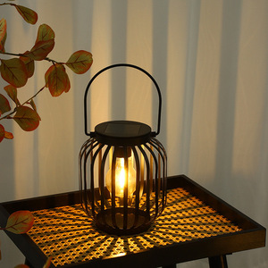 Retro <strong>Vintage</strong> Solar Metal Hanging Lantern Patio <strong>Light</strong> - Product Image 3
