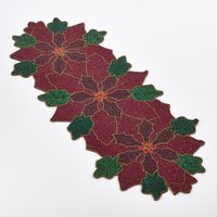 Chemin de table en tissu perlé de 36 pouces, travail perlé à la main de haute qualité, motif floral personnalisé, écologique, moderne, prix bas
