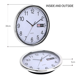 <span class=keywords><strong>Horloge</strong></span> murale en plastique à quartz avec affichage de la <span class=keywords><strong>date</strong></span> <span class=keywords><strong>et</strong></span> du <span class=keywords><strong>jour</strong></span> - Product Image 2