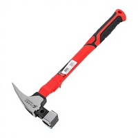 KAFUWELL HA4010B Forgé 45 #   Marteau à griffes carrées magnétiques en acier au carbone avec manche en fibre de verre PP TPR 10oz 13oz