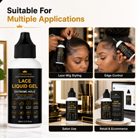 Gel adhésif pour perruques en dentelle, résistant à l'eau et à la transpiration, pour les distributeurs de produits de beauté