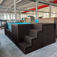 Vente d'usine professionnelle de spas de nage, jacuzzi extérieur, piscine hors sol préfabriquée en fibre de verre FRP, prix bas, jardin