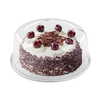 Récipient à gâteau en plastique dôme jetable transparent de 6 à 8 pouces pour aliments écologiques, boîte d'emballage de gâteau ronde transparente en PET avec couvercle