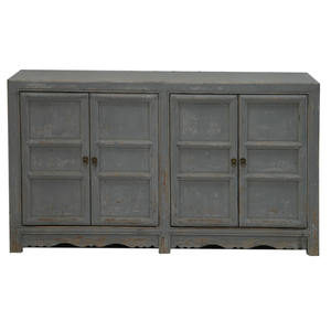 Meuble en bois massif, bois antique, design classique, porte en treillis, armoire <span class=keywords><strong>vintage</strong></span> - Product Image 2