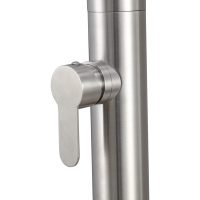Colonne de douche extérieure LANO, nouveau design, effet pluie, en acier inoxydable 304 brossé noir mat, pour plage