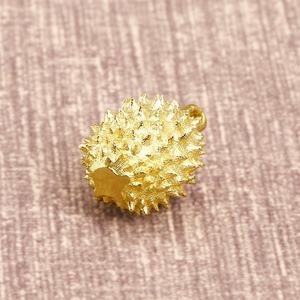 النحاس المواد اللون الأساسي الفاكهة دوريان حقيبة سلسلة مفاتيح صغيرة زخرفة مخصصة الكهربائي اللون - Product Image 2