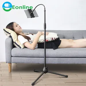 EONLINE Aluminum Scalable Flexible Arm Floor Tablet Phone Stand Holder Support for Xiaomi iPad Pro12.9 Lounger Bed Mount Bracket