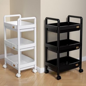 Carrito de Almacenamiento de 3 Niveles con Ruedas, Carrito Organizador con Cestas de Malla Metálica para Cocina, Sala de Estar, Garaje - Product Image 1