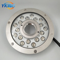 Luz LED subacuática Yaokingled de acero inoxidable 316L RGB blanca 54W IP68 para fuentes de paisaje DC24V