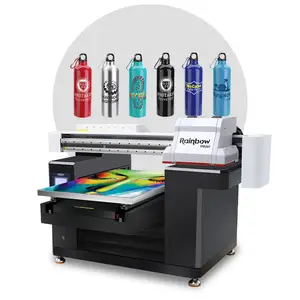 Automatische 5070 A2 Size Keramische Uv Flatbed Printer Voor Telefoon Cover Roterende Glas Led Uv Dtf Printer