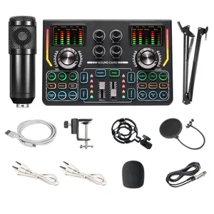 Neuankömmling X5 Mixer Live-Soundkarten set Live-Übertragung Wireless Sound Mixer Studio-Mikrofon-Kits