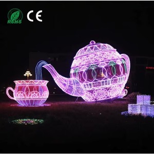 IP65 Outdoor LED Ramadan Mubarak <b>Pole</b> Arabic Mounted Aladdin Moon Motif <b>Lights</b> Landscape Eid Muslim Decoration - Product Image 3