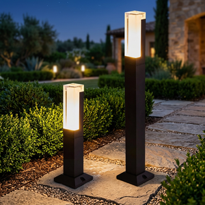 Lampes de jardin en aluminium moulé sous pression, étanches IP65, LED, 0,6 mètre, commande tactile, 3000K blanc chaud, 7W/10W/12W, pour l'extérieur - Product Image 5