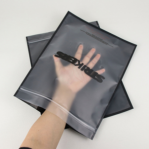 Chất Lượng Cao Tùy Chỉnh Trong Suốt Màu Đen Mờ Hoàn Thành 3 Bên Kín Quần Áo Bao Bì Nhựa <span class=keywords><strong>Ziplock</strong></span> Túi - Product Image 1