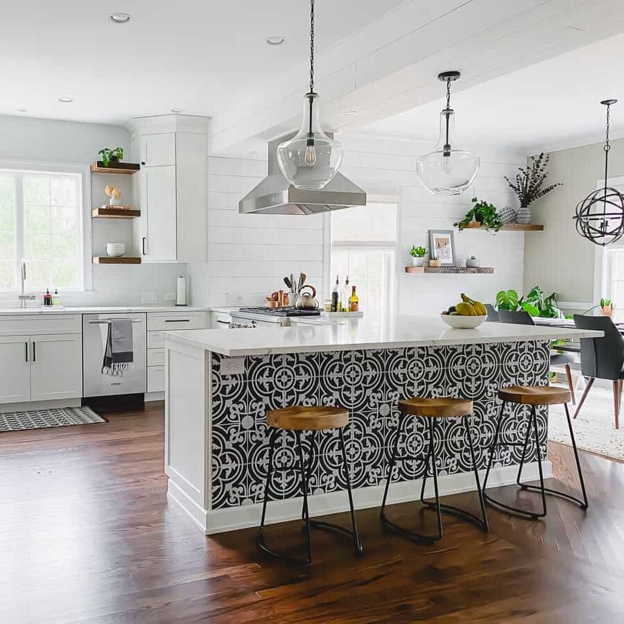 Custom Modern Kitchen Furniture Full Prefab Kitchen Island with Storage Cabinets RTA Kitchen Cabinet