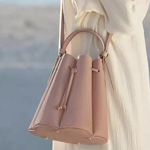 New Genuine Leather Women's <b>Bag</b> Shoulder Crossbody <b>Bag</b> with Handle, Bucket-shaped <b>Bag</b> with Floral Design, Stylish <b>Bag</b> - Product Image 3