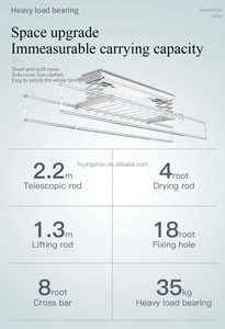 Stendibiancheria Elettrico Pieghevole Design Funzionale <span class=keywords><strong>per</strong></span> Salotto Salvaspazio - Product Image 5