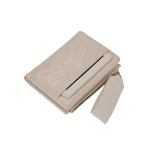 Portefeuille en cuir PU tressé rouge tendance 2026 avec dragonne, multiples fentes pour cartes et <span class=keywords><strong>pochette</strong></span> zippée pour pièces de monnaie, blocage RFID (en option) - Product Image 6