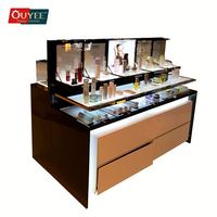 Présentoir de Comptoir de Luxe Moderne Pliable et Rotatif pour Parfumerie, Distributeur de Parfums et Testeur de Fragrances avec LED
