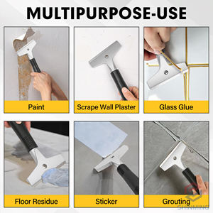 Outils à main Shinming, grattoir à peinture à long manche, <span class=keywords><strong>lame</strong></span> en acier au carbone, décolle-colle pour papier peint avec perche d'extension - Product Image 5