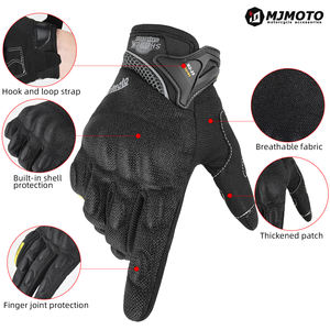 Guantes Clásicos de Motociclista en Rosa y Negro para Verano, Transpirables, con Pantalla Táctil, a Prueba de Golpes, de Alta Calidad y Duraderos para Conducir Motocicleta - Product Image 4