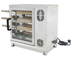 价格优惠的电动烟囱蛋糕机，带8个木卷烟囱面包烘焙机