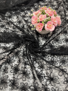Factory Direct <strong>Wholesale</strong> Woven Embroidery <strong>Fabric</strong> Antique Mesh <strong>Lace</strong> With 3D Flower And Sequin Embroidery Knitted Lightweight - Product Image 5